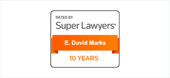 A badge that says rated by super lawyers.